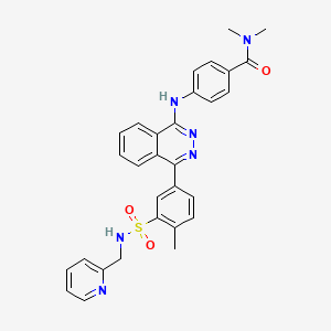N,N-dimethyl-4-{[4-(4-methyl-3-{[(pyridin-2-ylmethyl)amino]sulfonyl}phenyl)phthalazin-1-yl]amino}benzamide