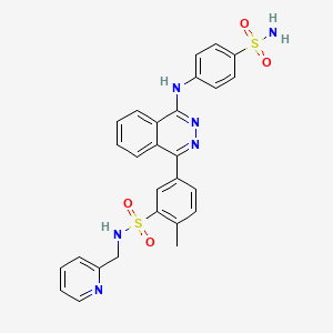 molecular formula C27H24N6O4S2 B4294208 5-(4-{[4-(aminosulfonyl)phenyl]amino}phthalazin-1-yl)-2-methyl-N-(pyridin-2-ylmethyl)benzenesulfonamide 