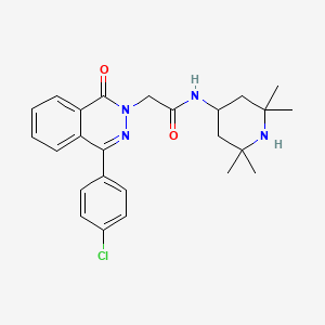 molecular formula C25H29ClN4O2 B4294215 2-[4-(4-chlorophenyl)-1-oxophthalazin-2(1H)-yl]-N-(2,2,6,6-tetramethylpiperidin-4-yl)acetamide 