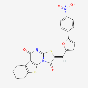 2-{[5-(4-nitrophenyl)-2-furyl]methylene}-6,7,8,9-tetrahydro-5H-[1]benzothieno[3,2-e][1,3]thiazolo[3,2-a]pyrimidine-1,5(2H)-dione