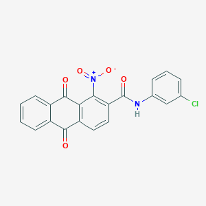 N-(3-chlorophenyl)-1-nitro-9,10-dioxo-9,10-dihydroanthracene-2-carboxamide