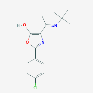 molecular formula C15H17ClN2O2 B429427 4-[1-(tert-butylamino)ethylidene]-2-(4-chlorophenyl)-1,3-oxazol-5(4H)-one 
