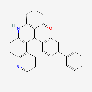 molecular formula C29H24N2O B4294305 12-biphenyl-4-yl-3-methyl-8,9,10,12-tetrahydrobenzo[b]-4,7-phenanthrolin-11(7H)-one 