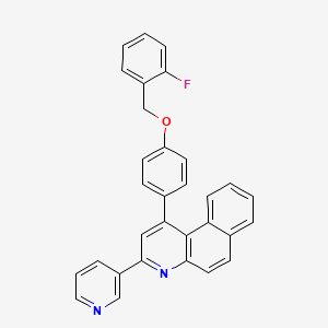 molecular formula C31H21FN2O B4294315 1-{4-[(2-fluorobenzyl)oxy]phenyl}-3-pyridin-3-ylbenzo[f]quinoline 