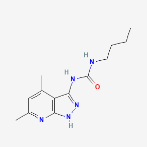 molecular formula C13H19N5O B4294323 N-butyl-N'-(4,6-dimethyl-1H-pyrazolo[3,4-b]pyridin-3-yl)urea 
