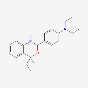 molecular formula C22H30N2O B4294334 4-(4,4-diethyl-1,4-dihydro-2H-3,1-benzoxazin-2-yl)-N,N-diethylaniline 