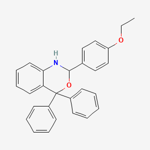 molecular formula C28H25NO2 B4294339 2-(4-ethoxyphenyl)-4,4-diphenyl-1,4-dihydro-2H-3,1-benzoxazine 