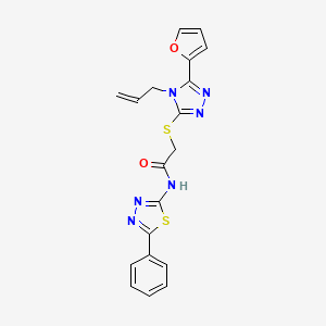 2-{[4-allyl-5-(2-furyl)-4H-1,2,4-triazol-3-yl]thio}-N-(5-phenyl-1,3,4-thiadiazol-2-yl)acetamide