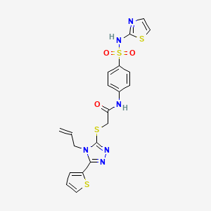 2-{[4-allyl-5-(2-thienyl)-4H-1,2,4-triazol-3-yl]thio}-N-{4-[(1,3-thiazol-2-ylamino)sulfonyl]phenyl}acetamide