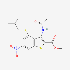 methyl 3-(acetylamino)-4-(isobutylthio)-6-nitro-1-benzothiophene-2-carboxylate