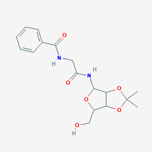 molecular formula C17H22N2O6 B429439 N-(2-{[6-(hydroxymethyl)-2,2-dimethyltetrahydrofuro[3,4-d][1,3]dioxol-4-yl]amino}-2-oxoethyl)benzamide 