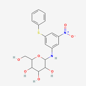 molecular formula C18H20N2O7S B4294401 N-[3-nitro-5-(phenylthio)phenyl]hexopyranosylamine 