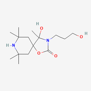 molecular formula C15H28N2O4 B4294414 4-hydroxy-3-(3-hydroxypropyl)-4,7,7,9,9-pentamethyl-1-oxa-3,8-diazaspiro[4.5]decan-2-one 