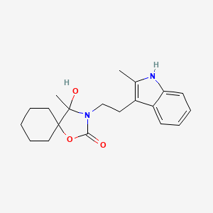 molecular formula C20H26N2O3 B4294426 4-hydroxy-4-methyl-3-[2-(2-methyl-1H-indol-3-yl)ethyl]-1-oxa-3-azaspiro[4.5]decan-2-one 
