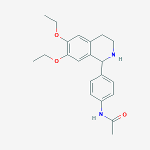 molecular formula C21H26N2O3 B4294430 N-[4-(6,7-diethoxy-1,2,3,4-tetrahydroisoquinolin-1-yl)phenyl]acetamide CAS No. 491876-96-1