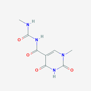 molecular formula C8H10N4O4 B429447 N-methyl-N'-[(1-methyl-2,4-dioxo-1,2,3,4-tetrahydropyrimidin-5-yl)carbonyl]urea 