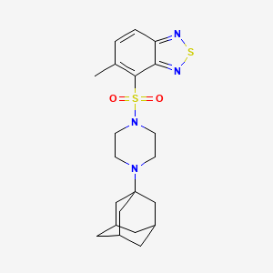molecular formula C21H28N4O2S2 B4294484 4-{[4-(1-adamantyl)piperazin-1-yl]sulfonyl}-5-methyl-2,1,3-benzothiadiazole 