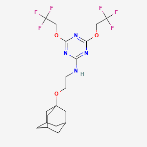 molecular formula C19H24F6N4O3 B4294495 N-[2-(1-adamantyloxy)ethyl]-4,6-bis(2,2,2-trifluoroethoxy)-1,3,5-triazin-2-amine 