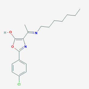 2-(4-chlorophenyl)-4-[1-(heptylamino)ethylidene]-1,3-oxazol-5(4H)-one