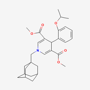 molecular formula C29H37NO5 B4294543 dimethyl 1-(1-adamantylmethyl)-4-(2-isopropoxyphenyl)-1,4-dihydropyridine-3,5-dicarboxylate 