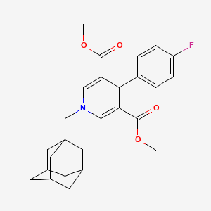 molecular formula C26H30FNO4 B4294553 dimethyl 1-(1-adamantylmethyl)-4-(4-fluorophenyl)-1,4-dihydropyridine-3,5-dicarboxylate 