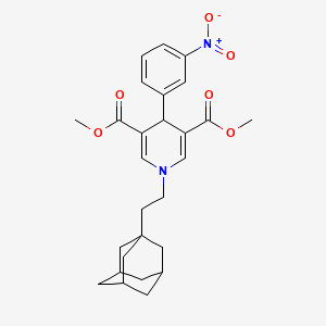 dimethyl 1-[2-(1-adamantyl)ethyl]-4-(3-nitrophenyl)-1,4-dihydropyridine-3,5-dicarboxylate