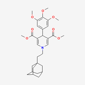 molecular formula C30H39NO7 B4294568 dimethyl 1-[2-(1-adamantyl)ethyl]-4-(3,4,5-trimethoxyphenyl)-1,4-dihydropyridine-3,5-dicarboxylate 