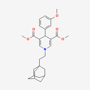 dimethyl 1-[2-(1-adamantyl)ethyl]-4-(3-methoxyphenyl)-1,4-dihydropyridine-3,5-dicarboxylate