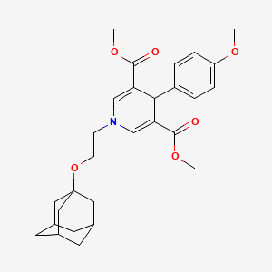 molecular formula C28H35NO6 B4294579 dimethyl 1-[2-(1-adamantyloxy)ethyl]-4-(4-methoxyphenyl)-1,4-dihydropyridine-3,5-dicarboxylate 