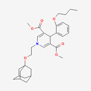 molecular formula C31H41NO6 B4294589 dimethyl 1-[2-(1-adamantyloxy)ethyl]-4-(2-butoxyphenyl)-1,4-dihydropyridine-3,5-dicarboxylate 