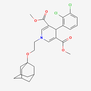 molecular formula C27H31Cl2NO5 B4294596 dimethyl 1-[2-(1-adamantyloxy)ethyl]-4-(2,3-dichlorophenyl)-1,4-dihydropyridine-3,5-dicarboxylate 