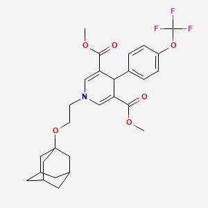 dimethyl 1-[2-(1-adamantyloxy)ethyl]-4-[4-(trifluoromethoxy)phenyl]-1,4-dihydropyridine-3,5-dicarboxylate