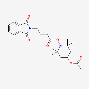 molecular formula C23H30N2O6 B4294707 1-{[4-(1,3-dioxo-1,3-dihydro-2H-isoindol-2-yl)butanoyl]oxy}-2,2,6,6-tetramethylpiperidin-4-yl acetate 
