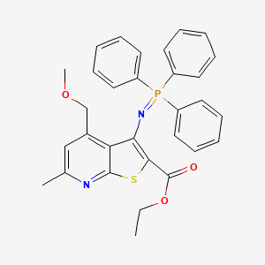 ethyl 4-(methoxymethyl)-6-methyl-3-[(triphenylphosphoranylidene)amino]thieno[2,3-b]pyridine-2-carboxylate