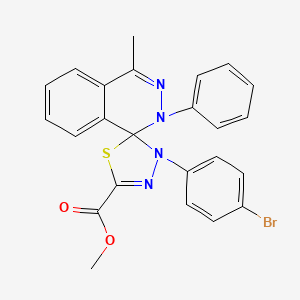 molecular formula C24H19BrN4O2S B4294726 methyl 3'-(4-bromophenyl)-4-methyl-2-phenyl-2H,3'H-spiro[phthalazine-1,2'-[1,3,4]thiadiazole]-5'-carboxylate 