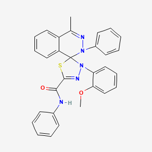 molecular formula C30H25N5O2S B4294732 3'-(2-methoxyphenyl)-4-methyl-N,2-diphenyl-2H,3'H-spiro[phthalazine-1,2'-[1,3,4]thiadiazole]-5'-carboxamide 