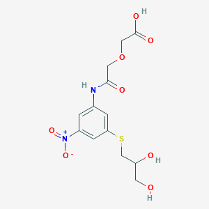 molecular formula C13H16N2O8S B4294736 [2-({3-[(2,3-dihydroxypropyl)thio]-5-nitrophenyl}amino)-2-oxoethoxy]acetic acid 