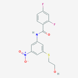 2,4-difluoro-N-{3-[(2-hydroxyethyl)thio]-5-nitrophenyl}benzamide