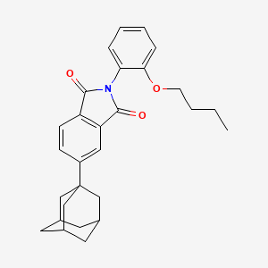 molecular formula C28H31NO3 B4294757 5-(1-adamantyl)-2-(2-butoxyphenyl)-1H-isoindole-1,3(2H)-dione 
