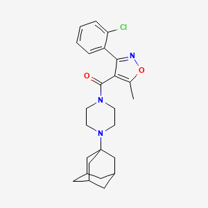 molecular formula C25H30ClN3O2 B4294792 1-(1-adamantyl)-4-{[3-(2-chlorophenyl)-5-methylisoxazol-4-yl]carbonyl}piperazine 