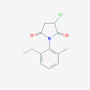 molecular formula C13H14ClNO2 B429481 3-Chloro-1-(2-ethyl-6-methylphenyl)-2,5-pyrrolidinedione 