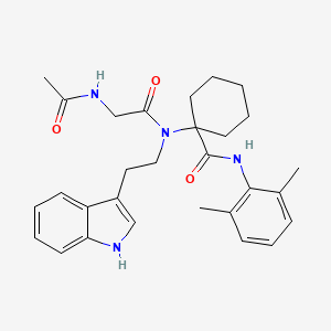 molecular formula C29H36N4O3 B4294828 1-{(N-acetylglycyl)[2-(1H-indol-3-yl)ethyl]amino}-N-(2,6-dimethylphenyl)cyclohexanecarboxamide 