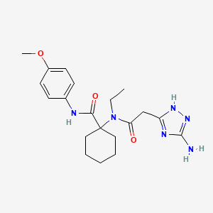 1-[[(3-amino-1H-1,2,4-triazol-5-yl)acetyl](ethyl)amino]-N-(4-methoxyphenyl)cyclohexanecarboxamide