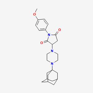 3-[4-(1-adamantyl)piperazin-1-yl]-1-(4-methoxyphenyl)pyrrolidine-2,5-dione