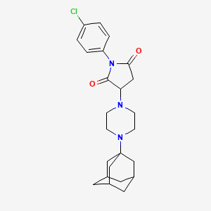 molecular formula C24H30ClN3O2 B4294863 3-[4-(1-adamantyl)piperazin-1-yl]-1-(4-chlorophenyl)pyrrolidine-2,5-dione 