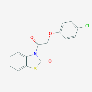 molecular formula C15H10ClNO3S B429495 3-[2-(4-Chlorophenoxy)acetyl]-1,3-benzothiazol-2-one CAS No. 120914-19-4