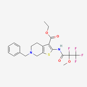 ethyl 6-benzyl-2-[(2,3,3,3-tetrafluoro-2-methoxypropanoyl)amino]-4,5,6,7-tetrahydrothieno[2,3-c]pyridine-3-carboxylate