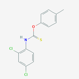 molecular formula C14H11Cl2NOS B429499 O-(4-methylphenyl) 2,4-dichlorophenylthiocarbamate 