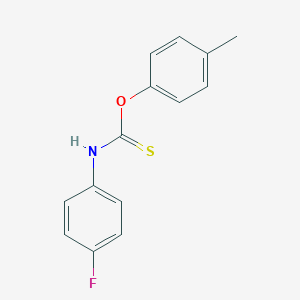 molecular formula C14H12FNOS B429500 O-(4-methylphenyl) 4-fluorophenylthiocarbamate 