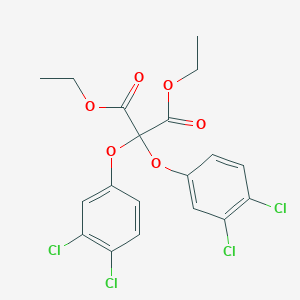 molecular formula C19H16Cl4O6 B429501 Diethyl 2,2-bis(3,4-dichlorophenoxy)malonate 